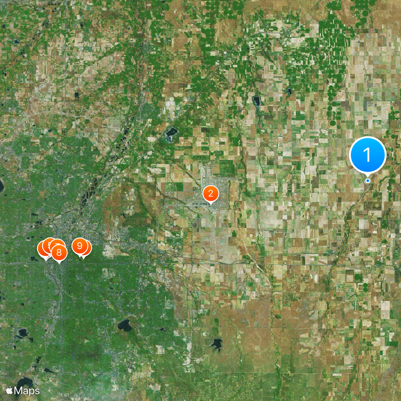 Condado de Adams Mapa