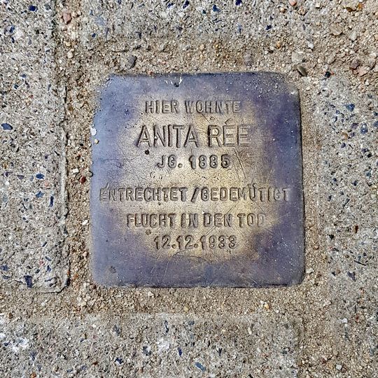 Stolperstein à la mémoire d’Anita Rée