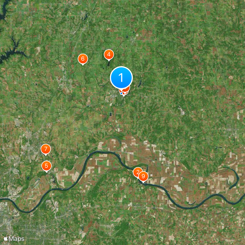 Excelsior Springs Kaart