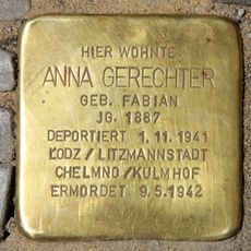 Stolperstein à la mémoire d’Anna Gerechter