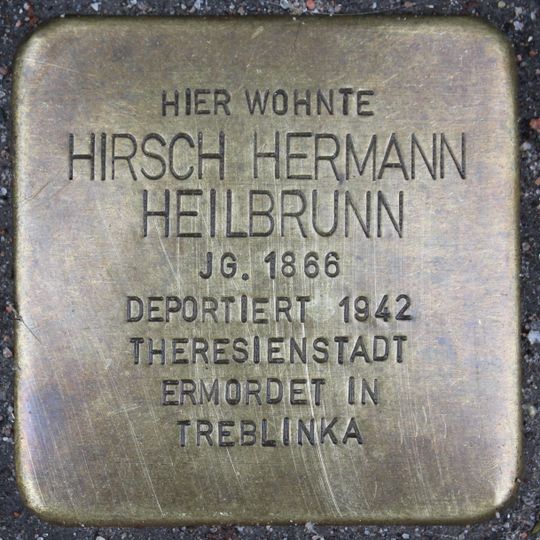 Stolperstein en memoria de Hirsch Hermann Heilbrunn