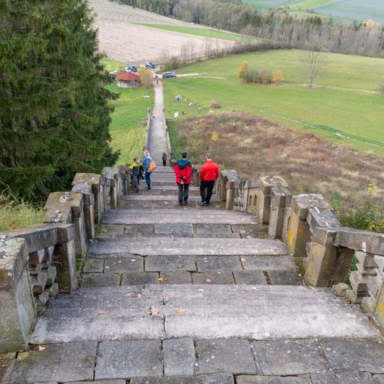 Schodiště ke kostelu Panny Marie na Homoli