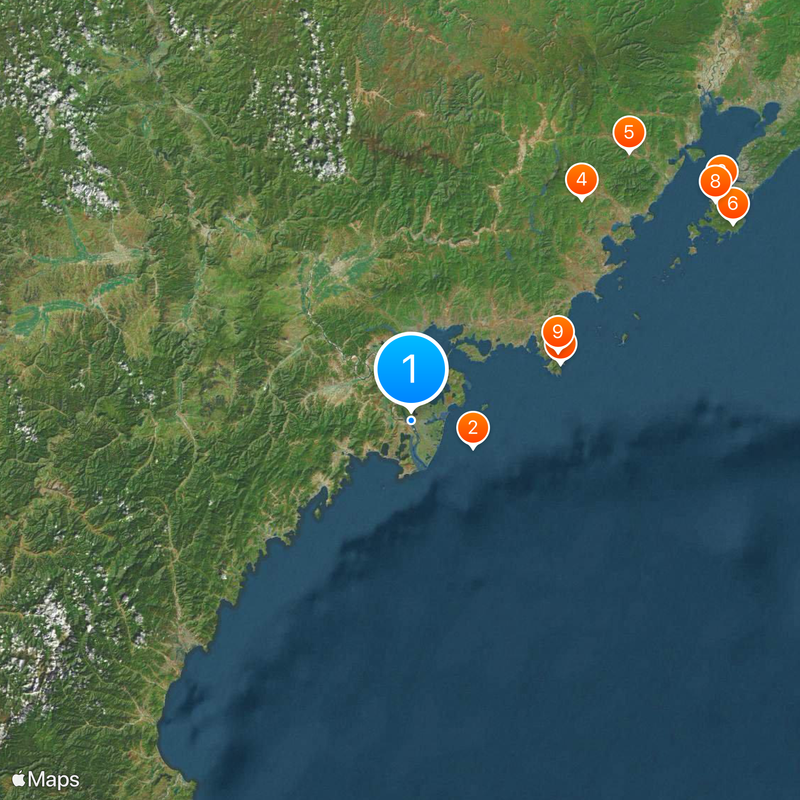 China–North Korea–Russia tripoint Mapa