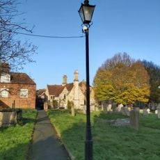 Gas Lamp To West Of Church Tower