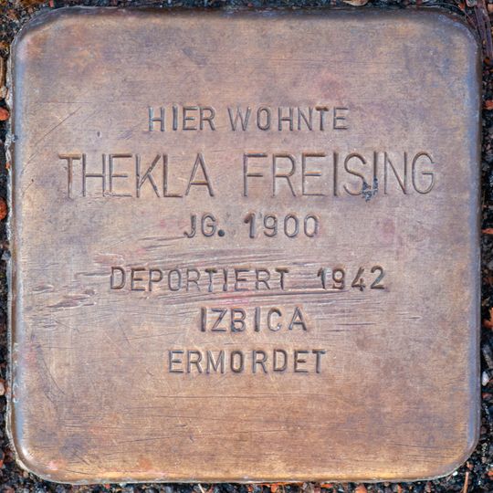 Stolperstein en memoria de Thekla Freising