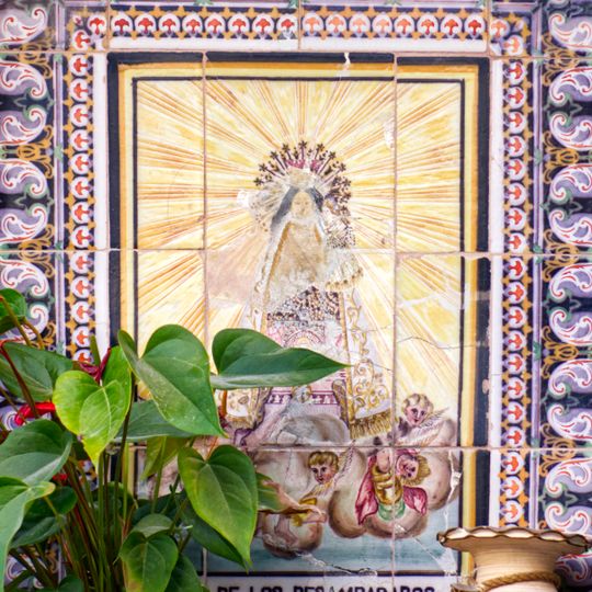 Ceramic panel of Our Lady of the Forsaken at Hort street