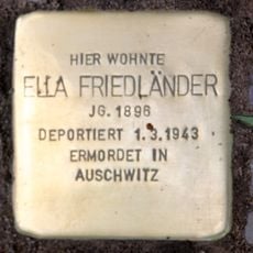 Stolperstein dedicated to Ella Friedländer