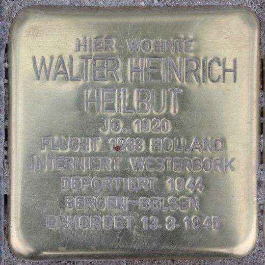 Stolperstein für Walter Heinrich Heilbut