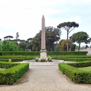 Obelisk in Villa Medici gardens