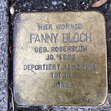 Stolperstein en memoria de Fanny Bloch