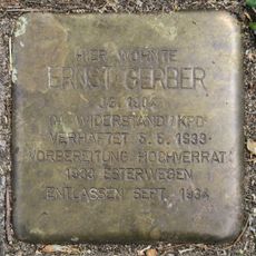 Stolperstein à la mémoire d’Ernst Gerber