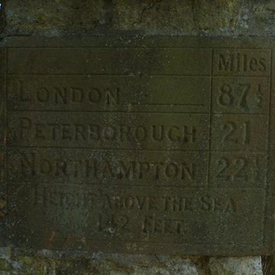 Milestone, left hand entrance to churchyard