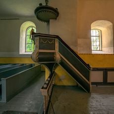 Pulpit of Lutheran church in Umurga