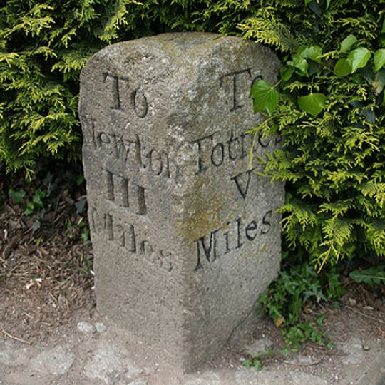 Milestone, 300m S of Causeway Cross and 50m NW of West Country Motors