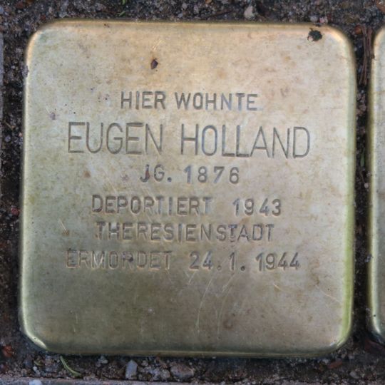 Stolperstein en memoria de Eugen Holland