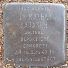 Stolperstein dedicated to Nathan Mendel Sarason