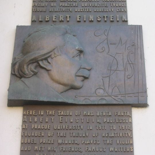 Pamětní deska Alberta Einsteina v Praze