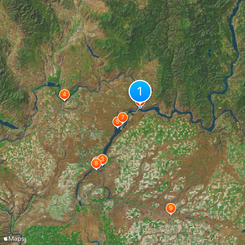 Grand Coulee Dam Kaart