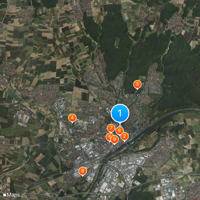 Schweinfurt Mapa