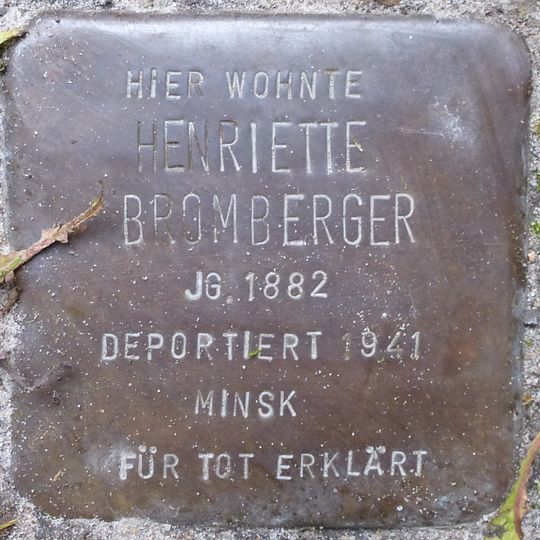 Stolperstein en memoria de Henriette Bromberger