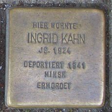 Stolperstein en memoria de Ingrid Kahn