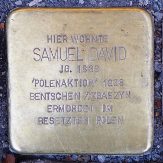 Stolperstein en memoria de Samuel David
