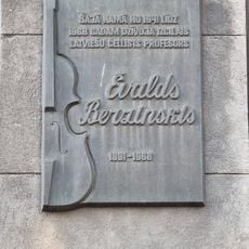 Commemorative plaque to Evalds Berzinskis