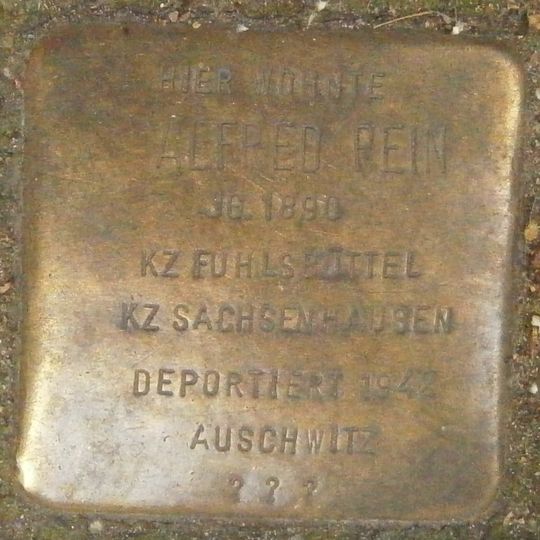 Stolperstein em memória de Alfred Pein