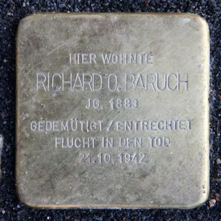 Stolperstein dedicated to Richard O. Baruch