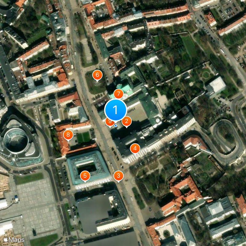 Monument to Prince Józef Poniatowski in Warsaw Map