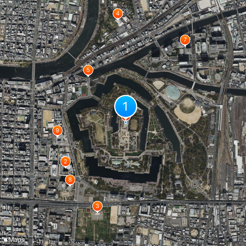 Osaka Castle Map