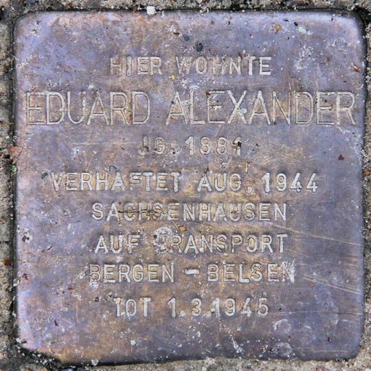 Stolperstein en memoria de Eduard Ludwig Alexander