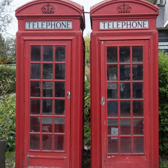 Pair Of K2 Telephone Kiosks Outside The Recreation Ground