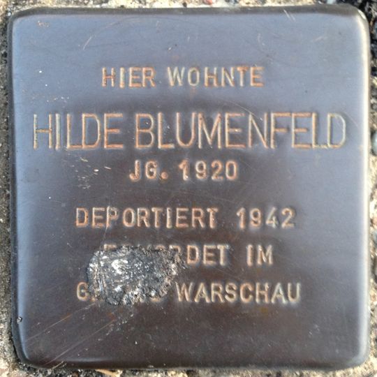 Stolperstein für Hilde Blumenfeld