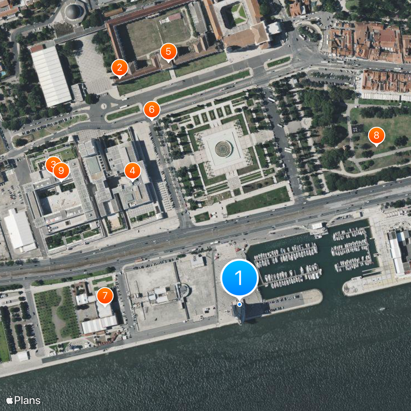 Pomnik Odkrywców Mapa