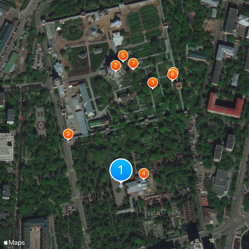 Donskoe cemetery Map