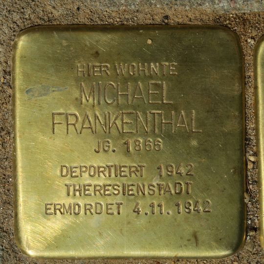 Stolperstein en memoria de Michael Frankenthal