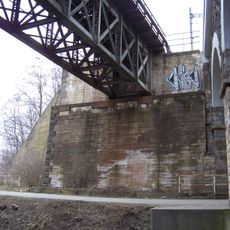Bridge of railway line Praha-Libeň - Praha-Malešice near Hořejší rybník
