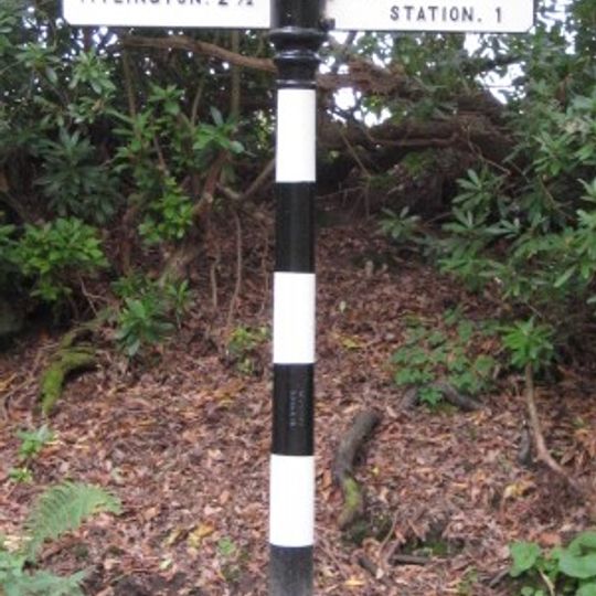 Guide Post On West Side Of Road Junction 400 Metres North Of Hedgeley Hall