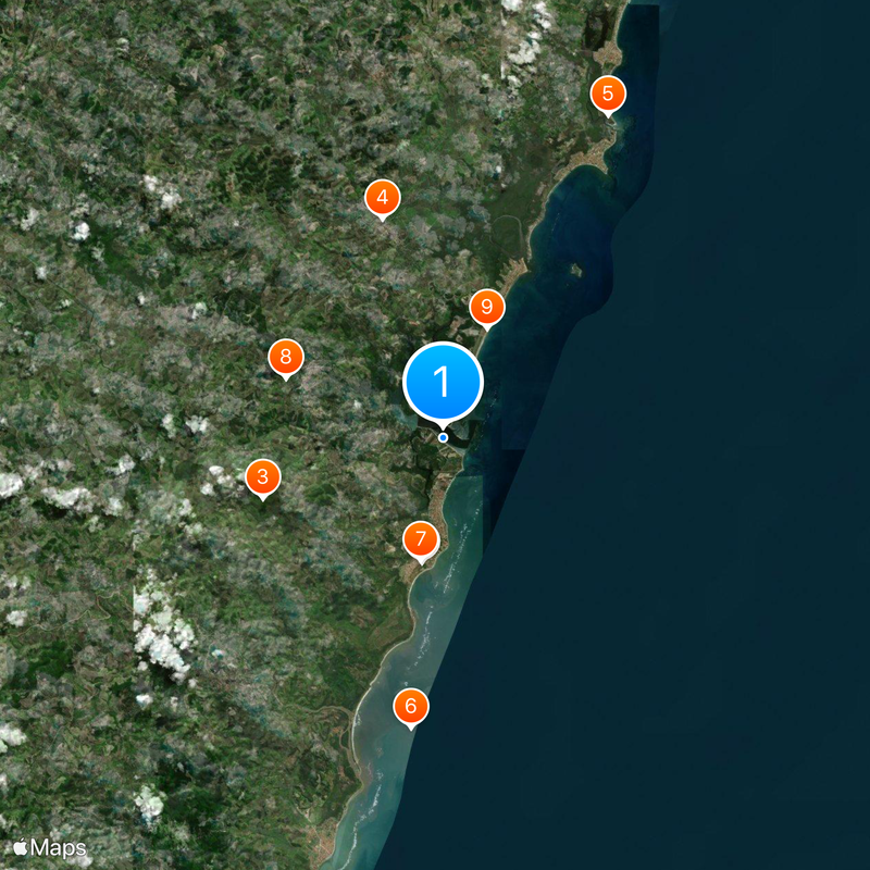 Praia dos Carneiros Kaart