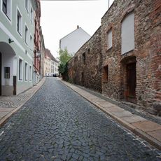 Fassaden von vier Häusern als Brandruinen seit 1726 Kränzelstraße 12, 13, 14, 15