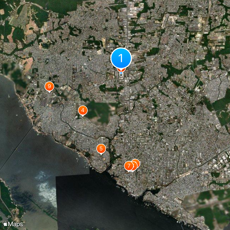 Arena da Amazônia Mapa