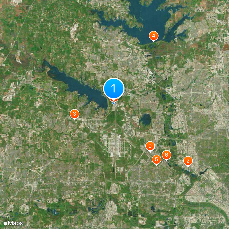 Sea Life Grapevine Map