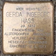 Stolperstein dedicated to Gerda Ingeborg Hass