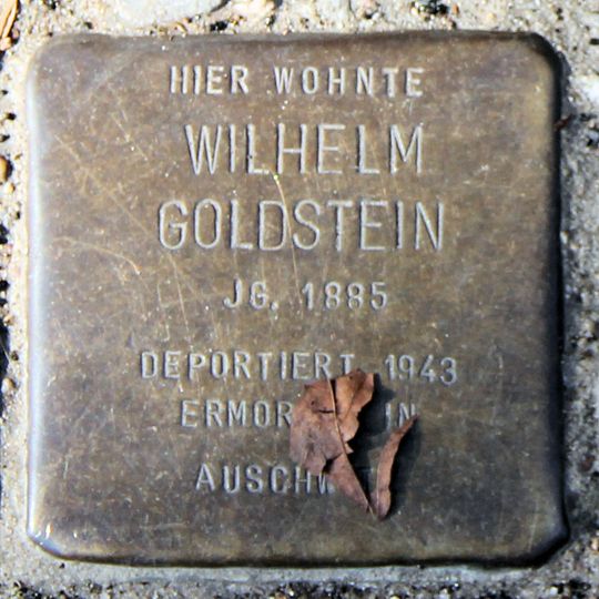 Stolperstein en memoria de Wilhelm Goldstein