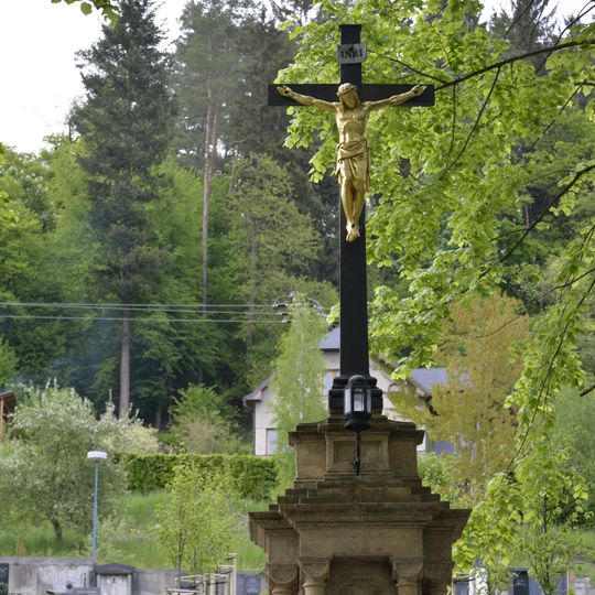 Central cross at the cemetery in Železný Brod