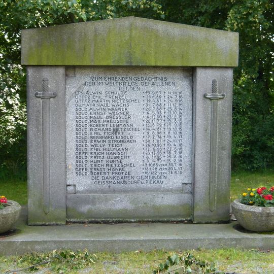 Denkmal für die Gefallenen des Ersten Weltkrieges Geißmannsdorfer Straße 17