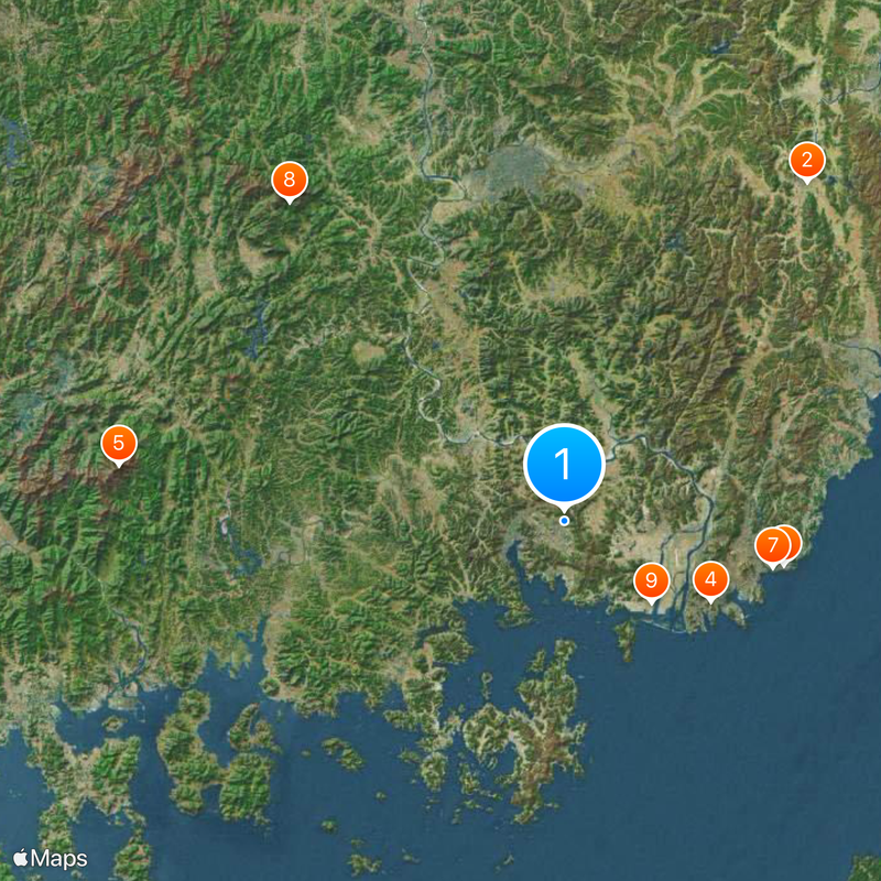Gyeongsang Meridionale Mappa
