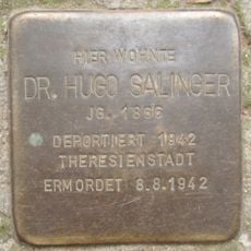 Stolperstein dedicated to Hugo Salinger