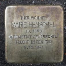 Stolperstein dedicated to Marie Henschel